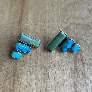 Ruby and Revolver Turquoise Earrings
